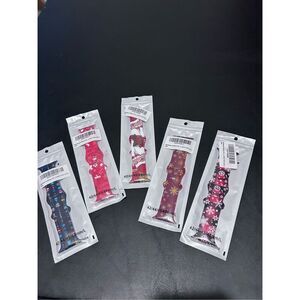 Christmas Holiday Watch Bands 42/44/45/49 mmL Stocking Stuffers NEW Lot of 5